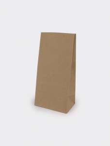 Пакет бумажный 25*12*8 1 кг. с прямоугольным дном 70 г/м  1/50/900